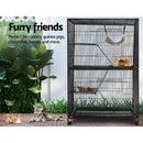 i.Pet Rabbit Cage 142cm Hutch 4 Level Bird Guinea Pig Ferret-4