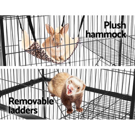 i.Pet Rabbit Cage 142cm Hutch 4 Level Bird Guinea Pig Ferret - 0