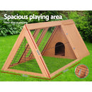 i.Pet Rabbit Hutch Chicken Coop 119cm x 51cm x 44cm Chicken Coop Large Run Wooden Cage Outdoor-6