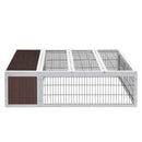 i.Pet Rabbit Hutch 124cm x 90cm x 35cm Chicken Coop Large Outdoor Wooden Run Cage House-3