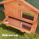 i.Pet Chicken Coop Rabbit Hutch 220cm x 44cm x 84cm Large Chicken Coop Run Wooden Outdoor Cage House-11