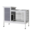 i.Pet Rabbit Hutch Chicken Coop 97cm x 49cm x 86cm Chicken Coop Large Run Wooden Outdoor Cage House-1