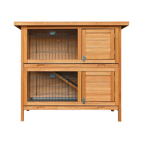i.Pet Rabbit Hutch Chicken Coop 91.5cm x 45cm x 82cm Chicken Coop Large Wooden House Run Cage