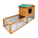 i.Pet Chicken Coop Rabbit Hutch 155cm x 49cm x 90cm Large Chicken Coop Wooden Run Cage House Outdoor-1