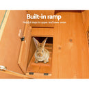 i.Pet Chicken Coop Rabbit Hutch 96cm x 96cm x 100cm Large Chicken Coop Run Wooden Cage Outdoor House-7