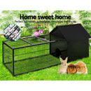 i.Pet Rabbit Cage Hutch 162x60cm Enclosure Metal-3