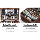 Alfresco 4 Person Picnic Basket Set Folding Insulated bag-4