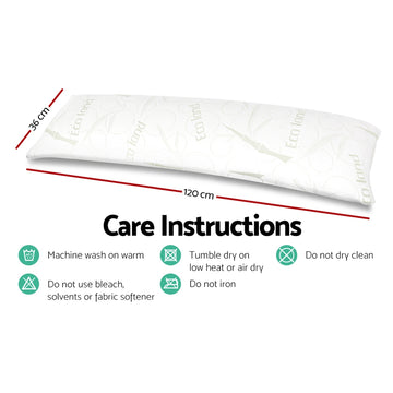 Giselle Bedding Body Support Pillow Bamboo Cover - 0