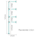 Artiss Floating DIY Pipe Shelf Metal Brackets Set of 2-3