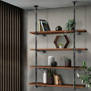 Artiss Floating DIY Pipe Shelf Metal Brackets Set of 2-9