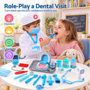 Keezi Kids Doctor Play Set Pretend Dentist Play Set Toy Medical Kits 30PCS-9