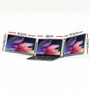 Devanti 14 Inch Portable Monitor Laptop Screen Extender Triple Display-2