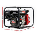 Giantz 2inch High Flow Water Pump - Black & Red-2