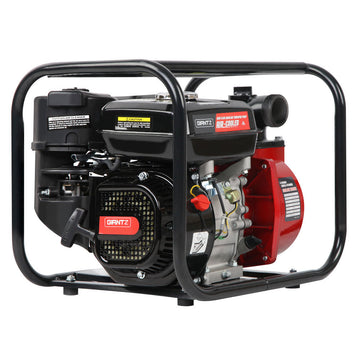 Giantz Petrol Water Pump, 2" 7HP Max High Flow Transfer Fire Fighting Pumps Rain Tank Oil Irrigation Garden Farm Pond Outdoor Irrigations, with Hose Fittings Inlet Filter Rubber Feet Black Red - 0