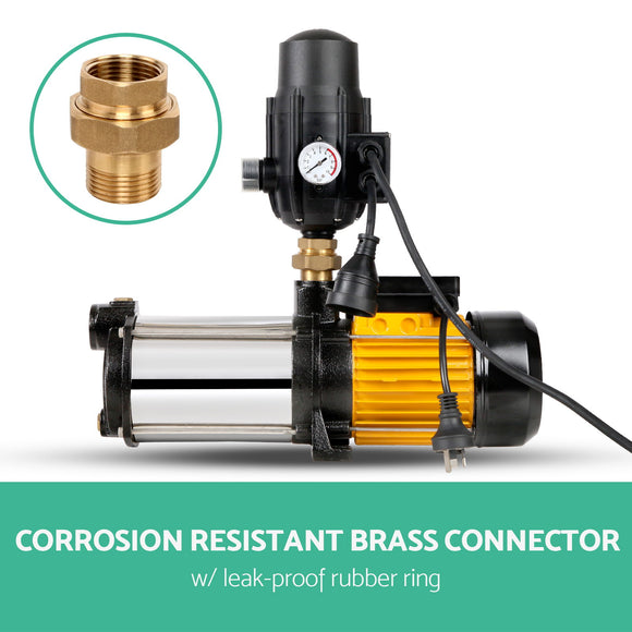 Giantz Garden Water Pump High Pressure 2000W 4-Stage Tank Irrigation Black