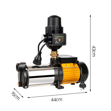 Giantz Garden Water Pump High Pressure 2500W Max 5-Stage Tank Irrigation Transfer Booster Pump Black - 0