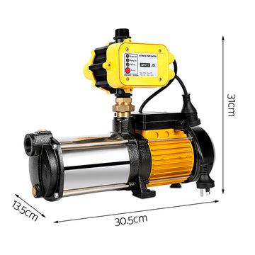 Giantz Garden Water Pump High Pressure 2500W Max 5-Stage Tank Irrigation Transfer Booster Yellow - 0