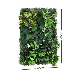 Gardeon 4PCS Artificial Plant Wall Panels 40X60CM Boxwood Panel Backyard Hedge Grass Backdrop Green Decor - 0