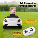Rigo Kids Electric Ride On Car Cars Music Headlight Remote Control 12V White-6