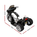 Rigo Kids Ride On Motorbike Motorcycle Toys Black White-2