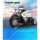 Rigo Kids Ride On Motorbike Motorcycle Toys Black White-4