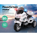 Rigo Kids Ride On Motorbike Motorcycle Car White-3