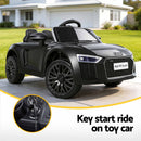 Kids Ride On Car Audi R8 Licensed Sports Electric Toy Cars Black-4