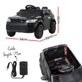 Rigo Ride On Car Kids Electric Ride On Cars SUV Remote 12V Black - 0