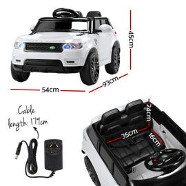 Rigo Kids Electric Ride On Car SUV Range Rover-inspired Cars Remote 12V White - 0