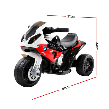 Kids Electric Ride On Car Police Motorcycle Motorbike BMW Licensed S1000RR Red - 0