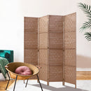 Artiss 4 Panel Room Divider Screen Privacy Timber Foldable Dividers Stand Natural-7
