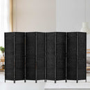 Artiss 8 Panel Room Divider Screen Privacy Timber Foldable Dividers Stand Black-8