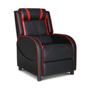 Artiss Recliner Chair Gaming Chair Leather Black Serik-2