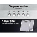 Devanti 600mm Range Hood 60cm Rangehood Stainless Steel-5