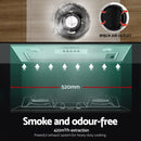 Devanti 520mm Range Hood 52cm Rangehood Stainless Steel-6
