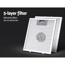 Devanti 900mm Range Hood 90cm Rangehood Glass Canopy-5