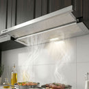 Devanti 900mm Range Hood 90cm Slide out Rangehood Stainless Steel-1