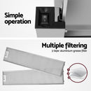 Devanti 900mm Range Hood 90cm Slide out Rangehood Stainless Steel-5