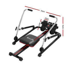 Everfit Rowing Machine Rower Hydraulic Resistance Fitness Gym Home Cardio - 0
