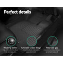 Weisshorn Car Floor Mats Rubber Fits Ford Ranger PX PX2 PX3 Dual Cab 2011-2022 3D-5
