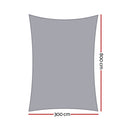 Instahut Waterproof Shade Sail Shade cloth Canopy 220GSM 3x8m-2