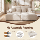 Artiss Double Chaise Lounge Sofa 2-Seater Modular Sofa Lounge Chair Couch Beige-7