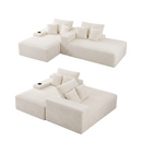 Artiss Double Chaise Lounge Sofa 2-Seater Modular Sofa Lounge Chair Couch Beige-9