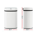 Devanti 50L Sensor Bin Motion Rubbish Automatic White-2