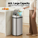 Devanti 60L Sensor Bin Motion Rubbish Automatic Silver-4