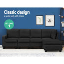 Artiss Modular Sofa Chaise Set 5-seater Dark Grey-3