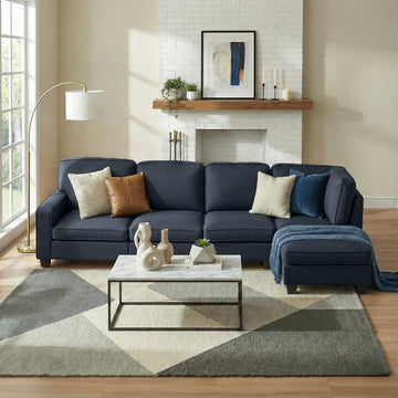 Artiss Modular Sofa Chaise Set 5-seater Dark Grey