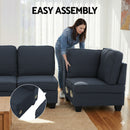 Artiss Modular Sofa Chaise Set 5-seater Dark Grey-3