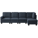 Artiss Modular Sofa Chaise Set 5-seater Dark Grey-6