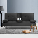 Artiss Sofa Bed 175CM Dark Grey Fabric-7